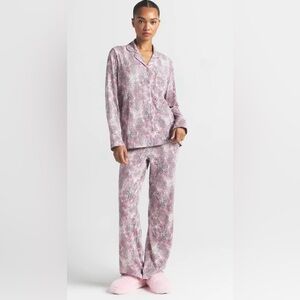 Skims NWT Long Sleep Pajamas SET Bloom Mini Multi Animal Size XS